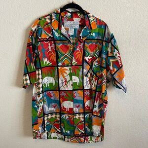 Vintage 80s Bellows Brut Le Garage Shirt Medium